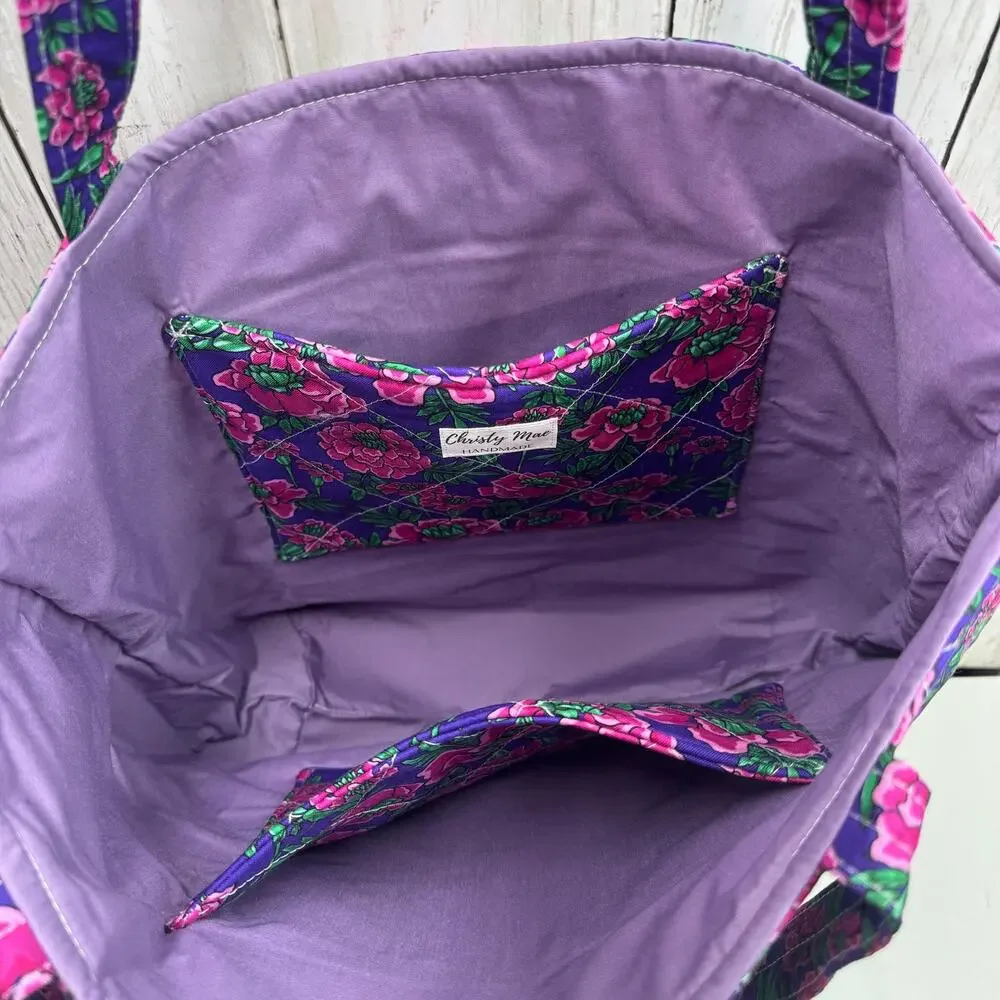 Christy Mae Handmade quilted purple